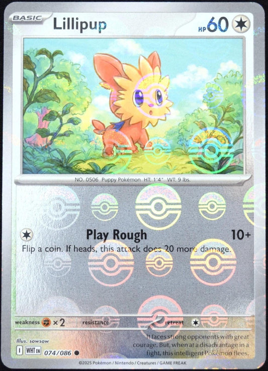 Lillipup - 074/086 - Common reverse Pokeball