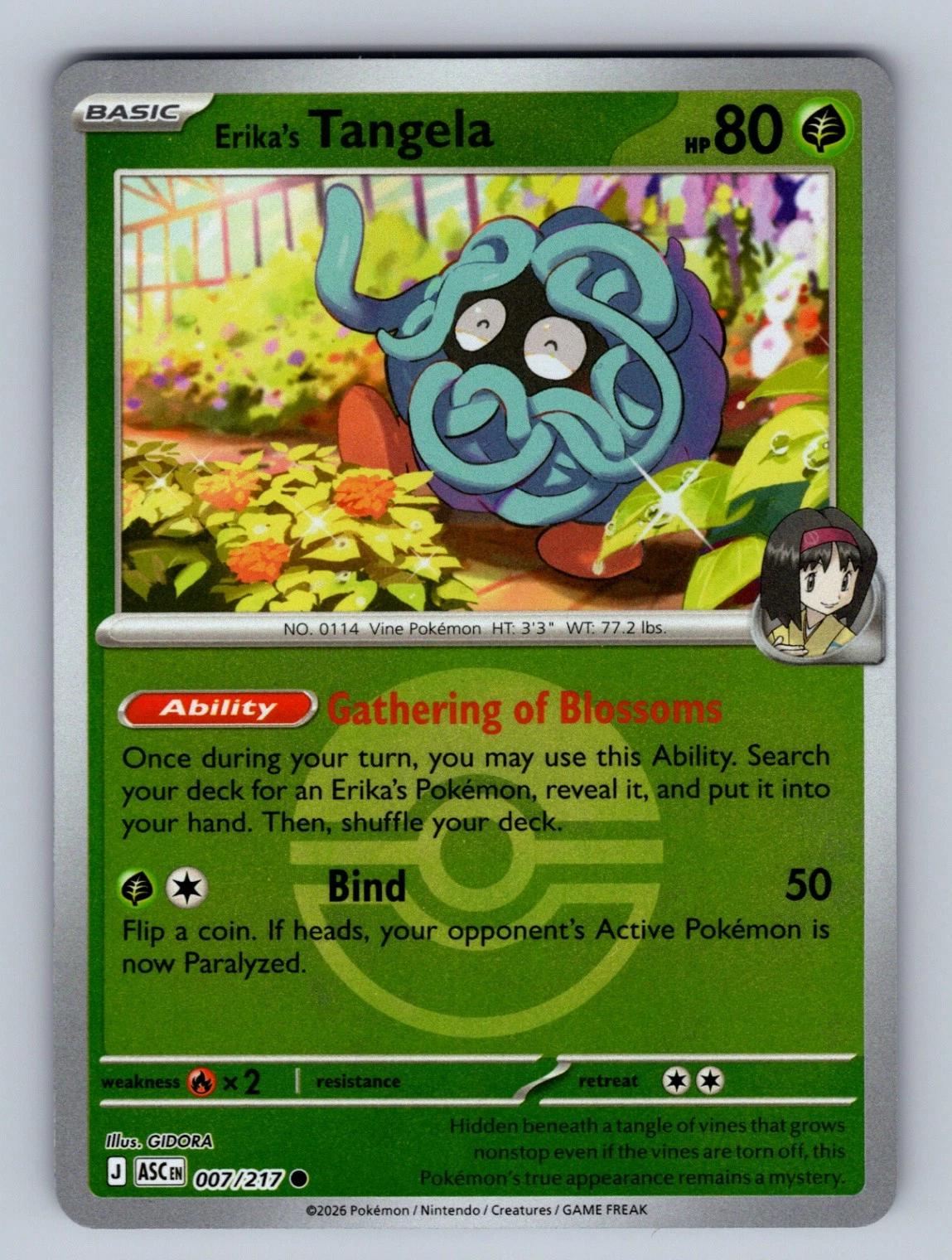 Erika´s Tangela - 007/217 - Common reverse pokeball