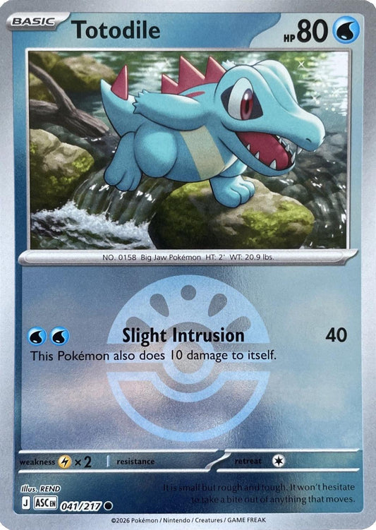 Totodile - 041/217 - Common reverse Friend Ball