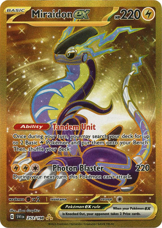 Miraidon Ex - 253/198 - gold secret rare