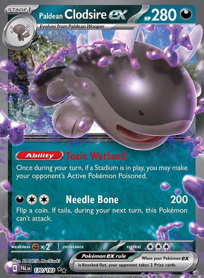 Paldean Clodsire ex - 130/193 - Ultra Rare