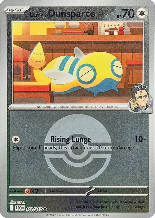 Larry´s Dunsparce - 163/217 - Common reverse pokeball