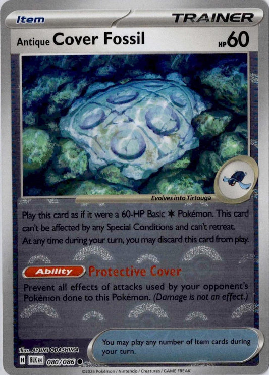 Antique Cover Fossil - 080/086 - Common pokeball reverse