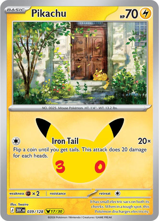 Pikachu - 039/128 - 17/30