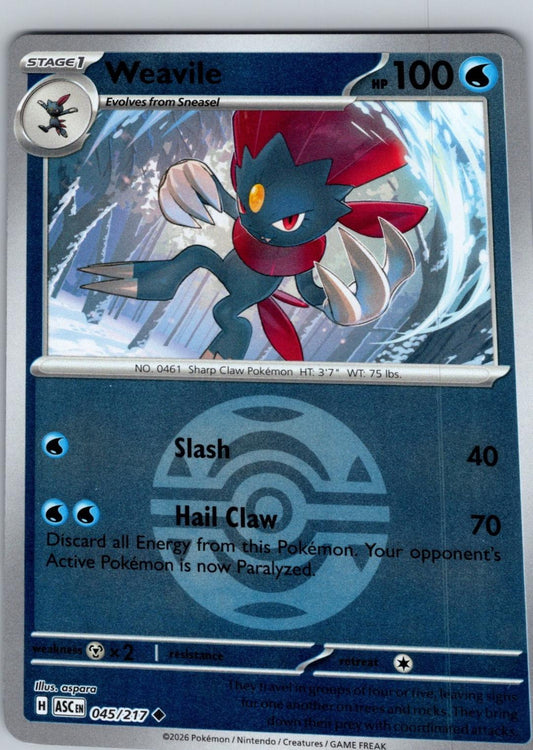 Weavile - 045/217 - Uncommon reverse Dusk ball