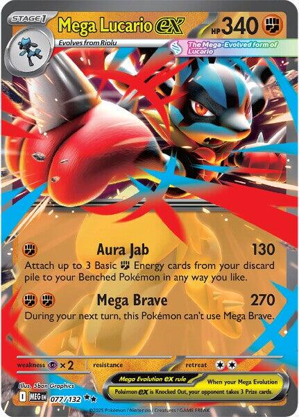 Mega Lucario ex - 077/132 - ultra rare