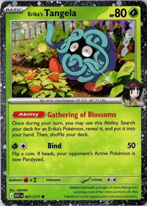 Erika´s Tangela - 007/217 - Common Galaxy holo promo
