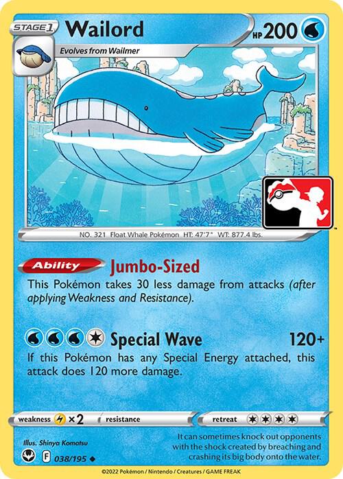 Wailord - 038/195 - Uncommon - Prize pack