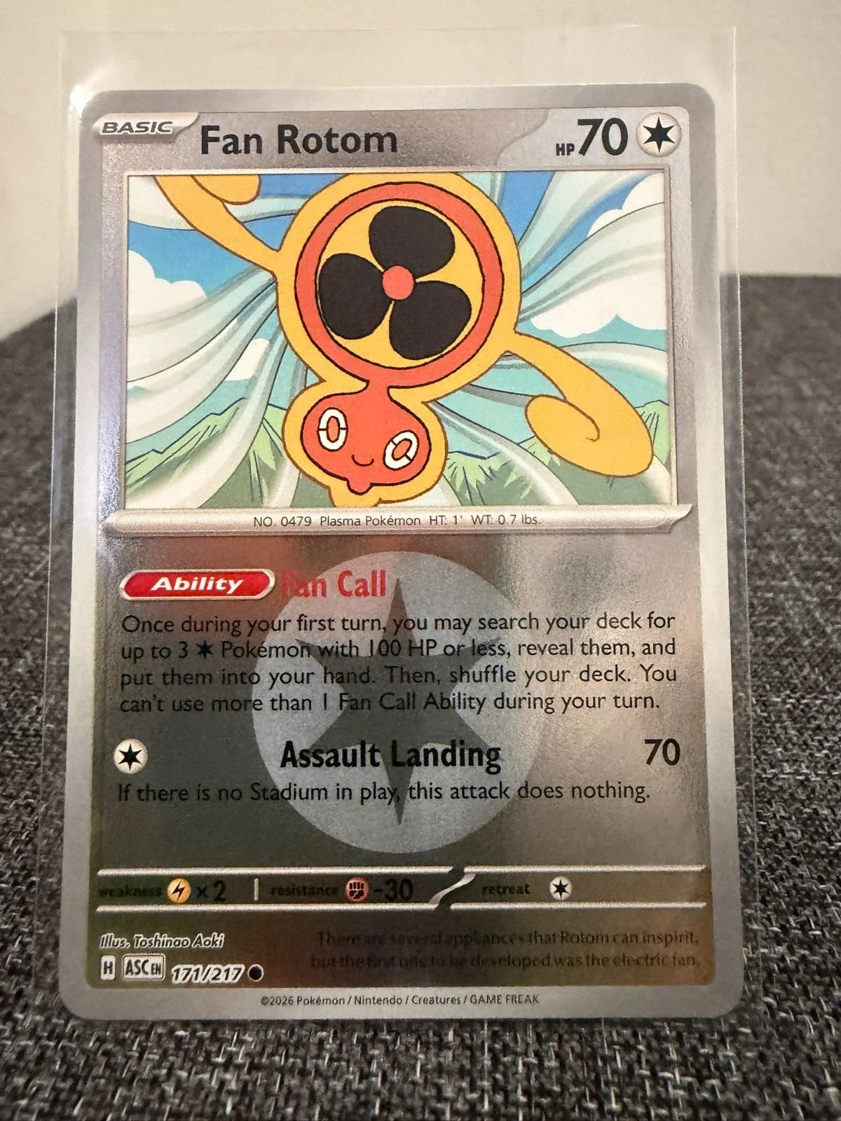 Fan Rotom - 171/217 - Common reverse Energy symbol