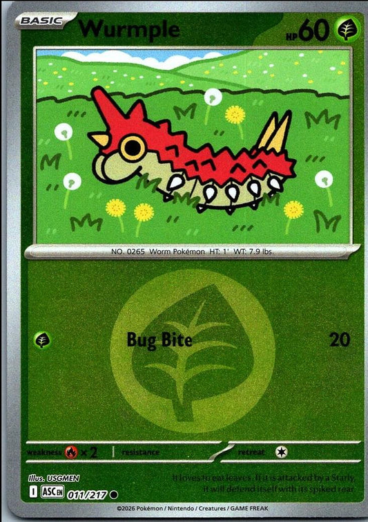 Wurmple - 011/217 - Common reverse Energy symbol