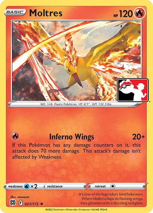Moltres - 021/172 - Rare - prize pack