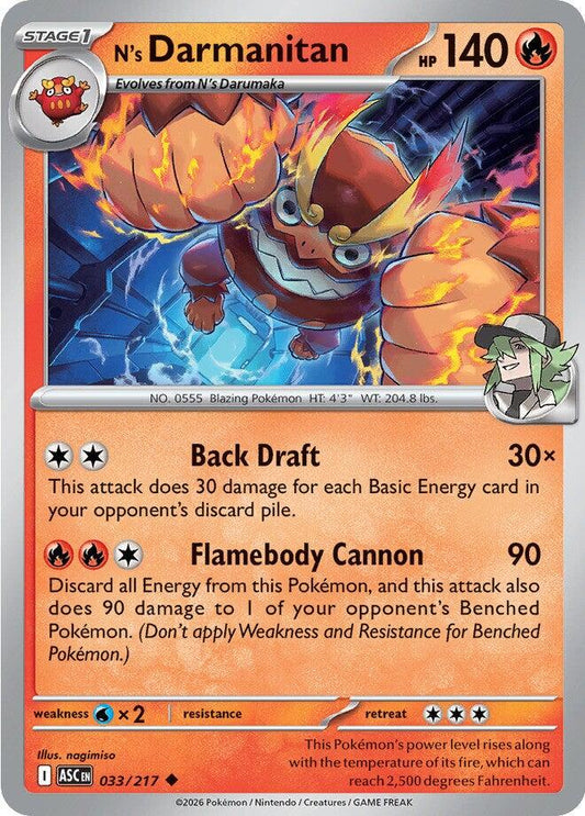 N´s Darmanitan - 033/217 - Uncommon