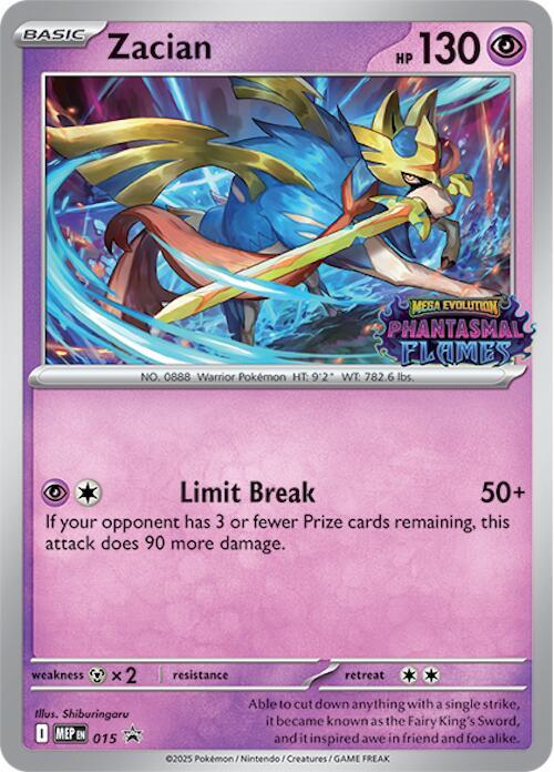 Zacian - MEP015 - prerelease holo promo