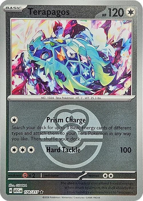 Terapagos - 178/217 - Rare reverse Love Ball