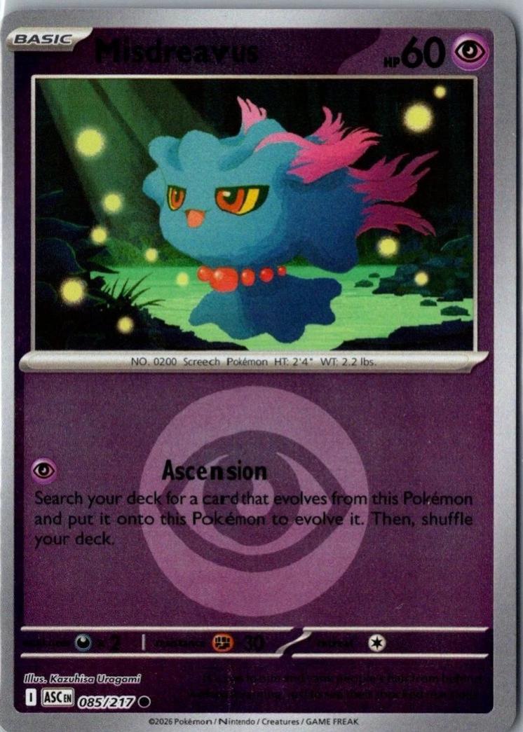 Misdreavus - 085/217 - Common reverse Energy Symbol