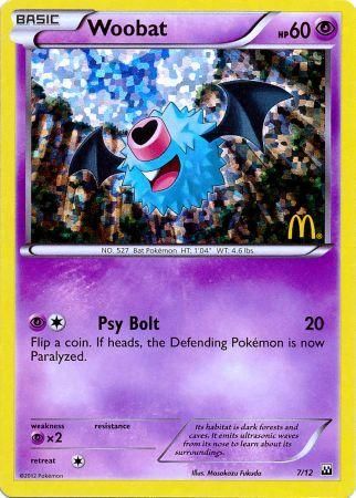 Woobat - 7/12 - McDonald's Holo Promo