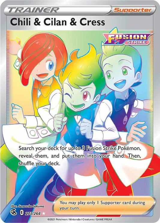 Chili & Cilan & Cress - 273/264 - Full art Hyper rare