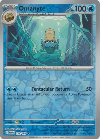 Omastar - 138/165 - Uncommon Reverse Holo