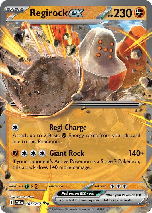 Regirock EX - 107/217 - Ultra Rare