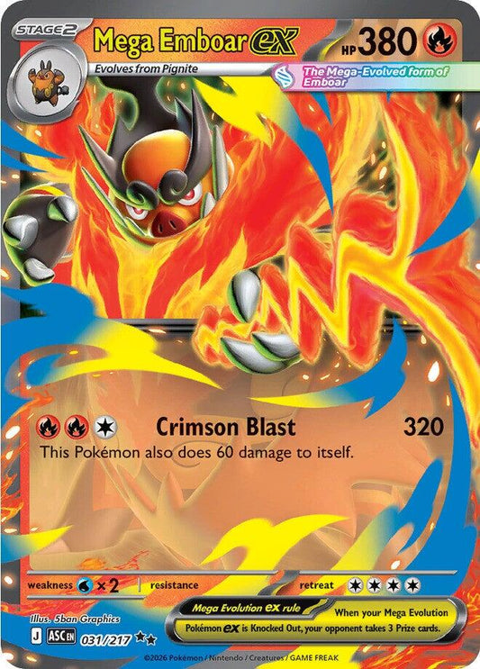 Mega Emboar ex - 031/217 - Ultra Rare