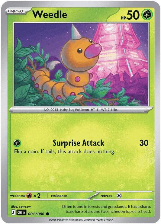 Weedle - 001/086 - Common