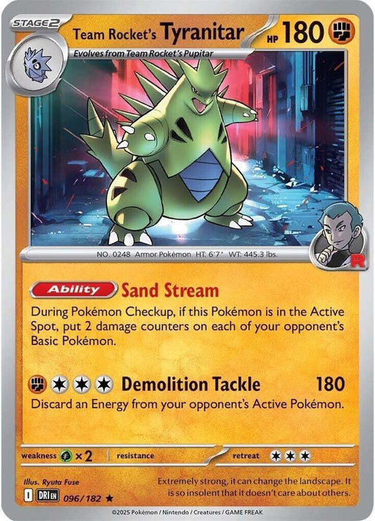 Team Rocket´s Tyranitar - 096/182 - Galaxy Holo rare