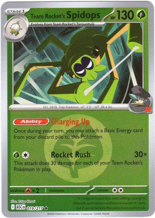 Team Rocket´s Spidops - 019/217 - Rare Reverse Energy symbol