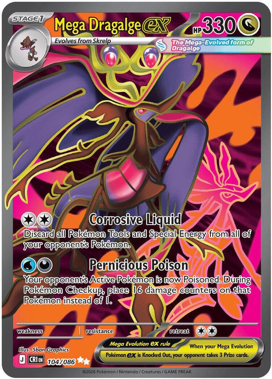 Mega Dragalge ex - 104/086 - Full art ultra Rare