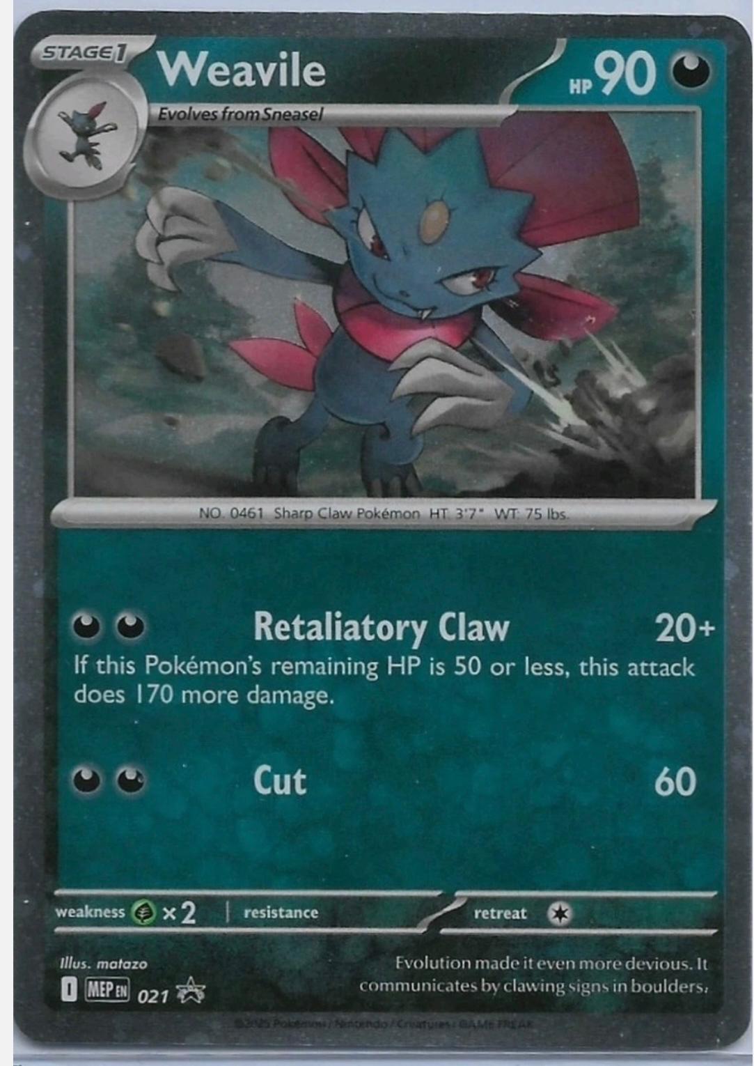 Weavile - MEP021 - Holo Promo