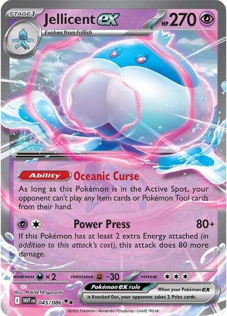 Jellicent ex - 045/086 - Ultra Rare
