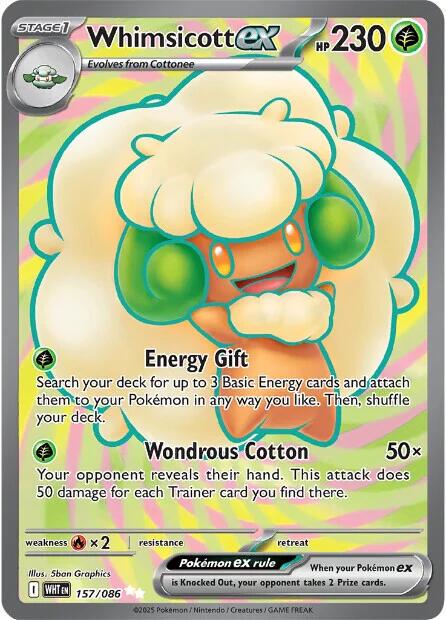 Whimsicott ex - 157/086 - Full art ultra rare