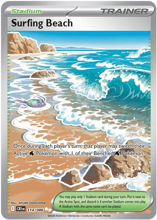 Surfing Beach - 114/086 - Full art ultra Rare
