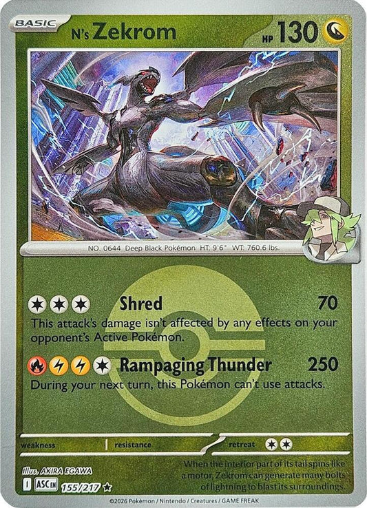 N´s Zekrom - 155/217 - Rare Pokeball reverse