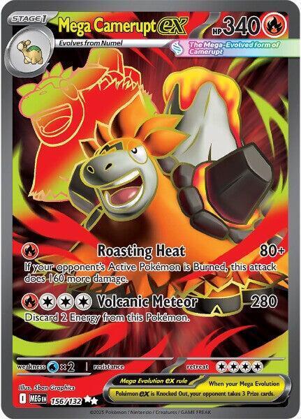 Mega Camerupt EX - 156/132 - Full art ultra rare