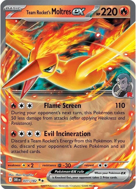 Team Rocket´s Moltres ex - 031/182 - Ultra Rare