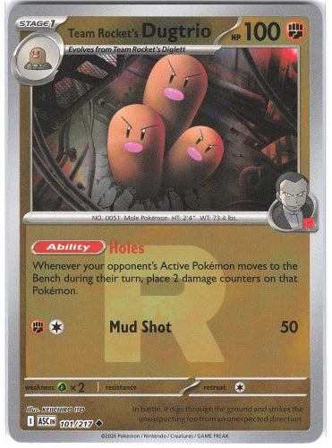 Team Rocket´s Dugtrio - 101/217 - Uncommon reverse