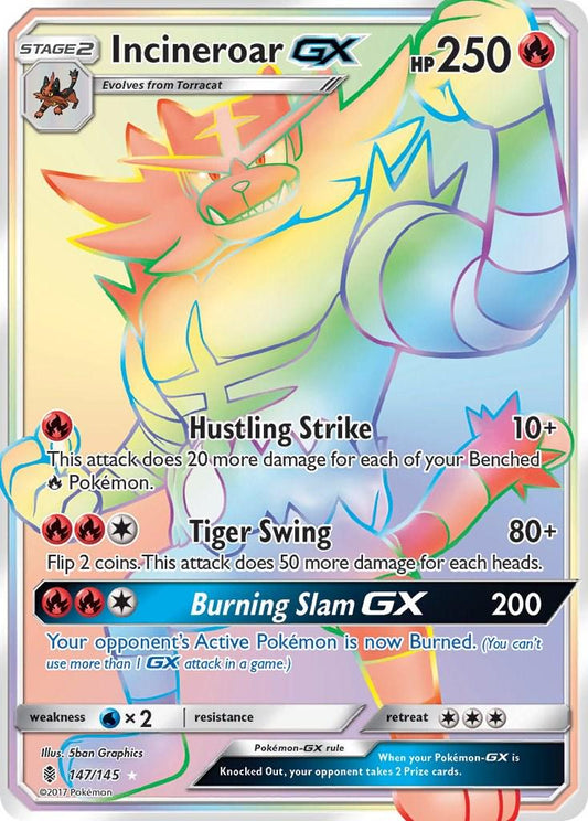 Incineroar GX - 147/145 - Rainbow Hyper Rare