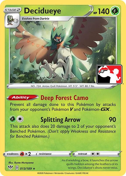 Decidueye - 013/189 - rare prize pack