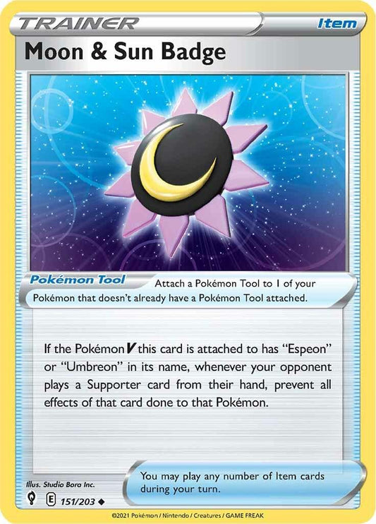 Moon & Sun Badge - 151/203 - uncommon