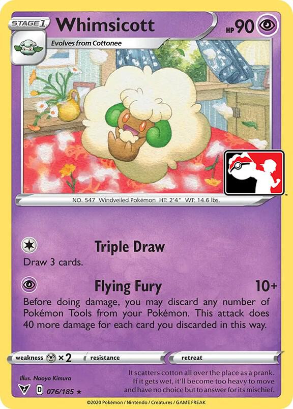 Whimsicott - 076/185 - rare prize pack