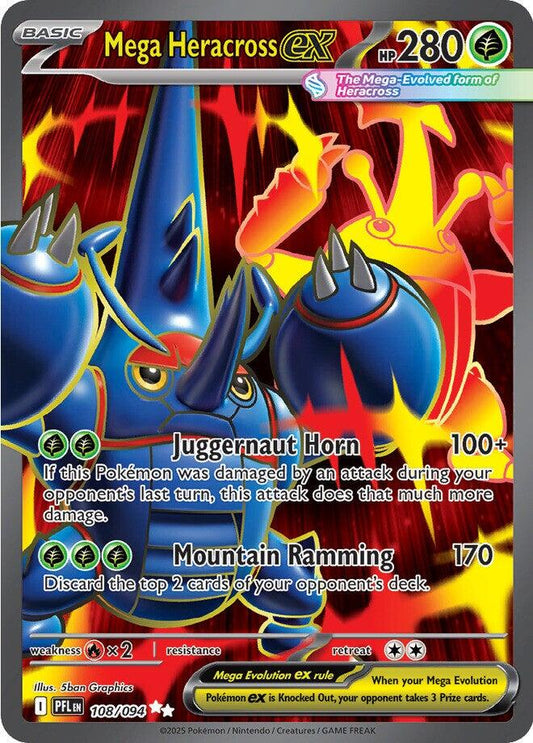 Mega Heracross ex - 108/094 - Full art ultra Rare