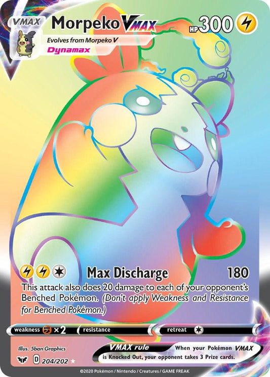 Morpeko VMAX - 204/202 - Rainbow Hyper Rare