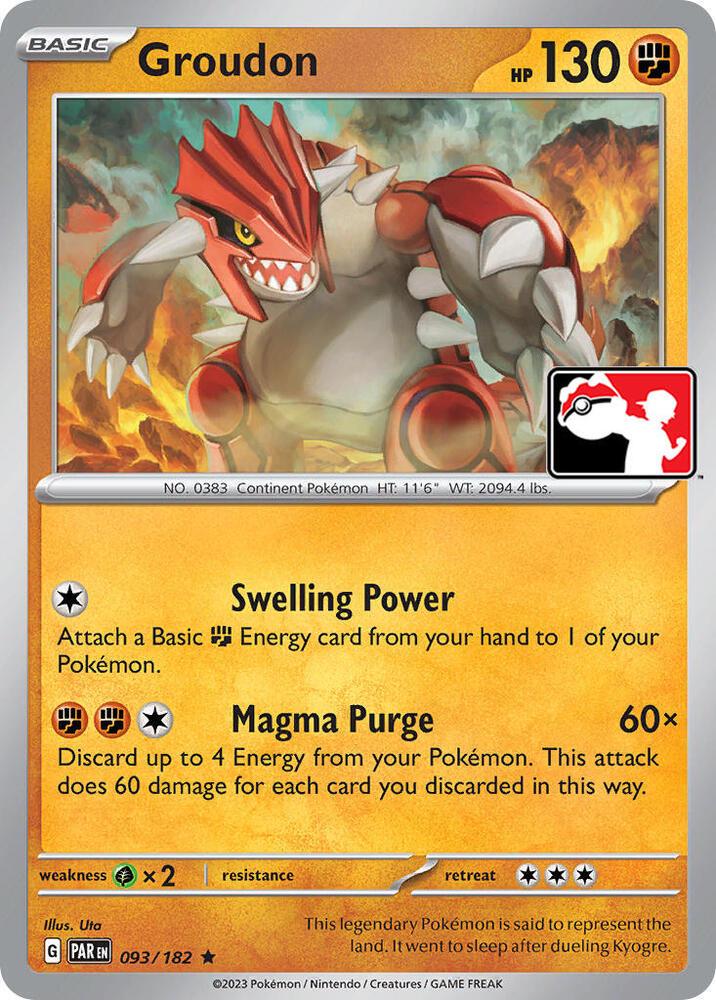 Groudon - 093/182 - Rare - Prize Pack