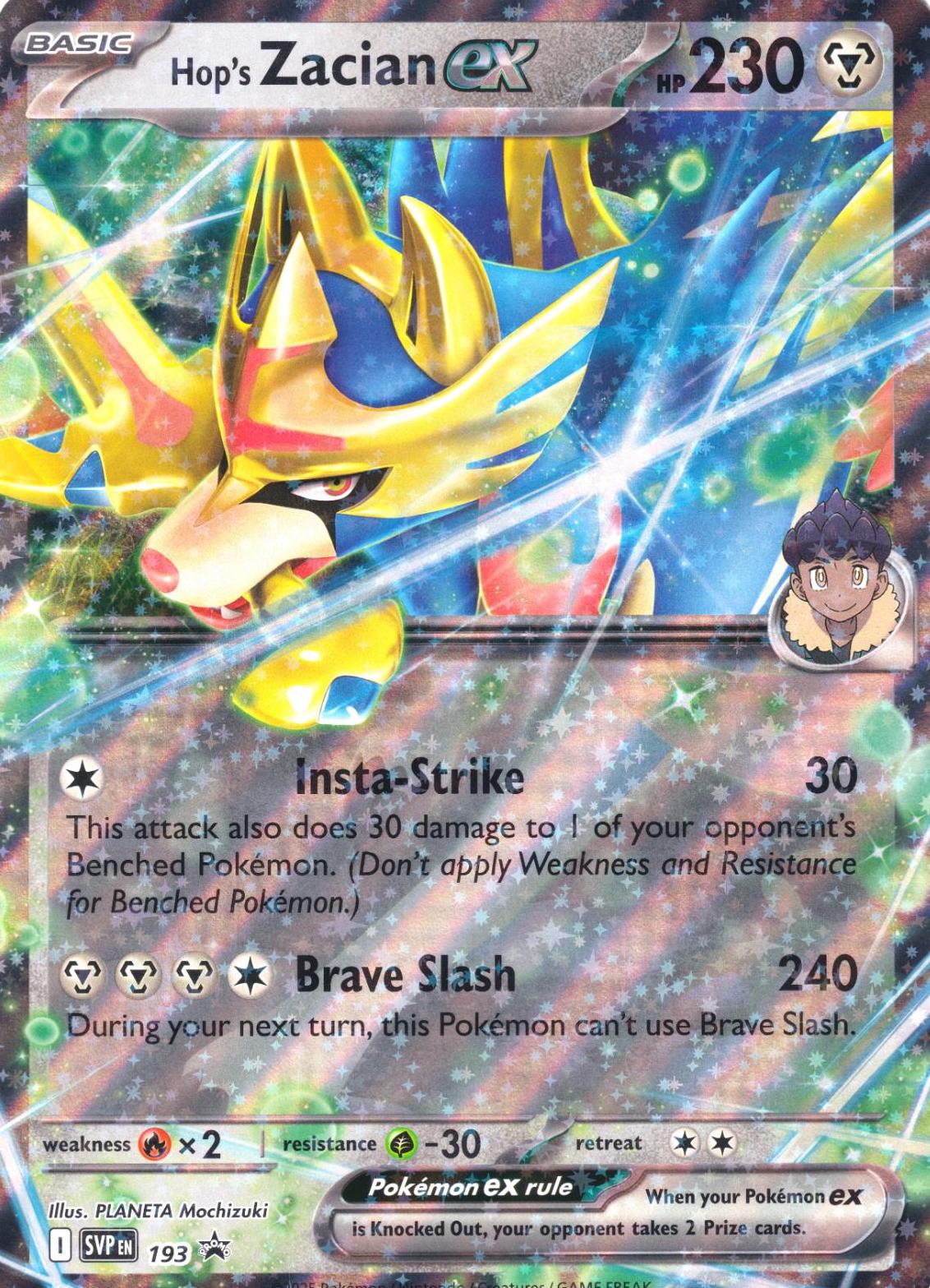 Hop´s Zacian ex - SVP193 - Promo Jumbo