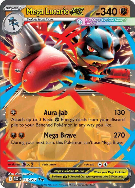 Mega Lucario EX - 113/217 - Ultra Rare