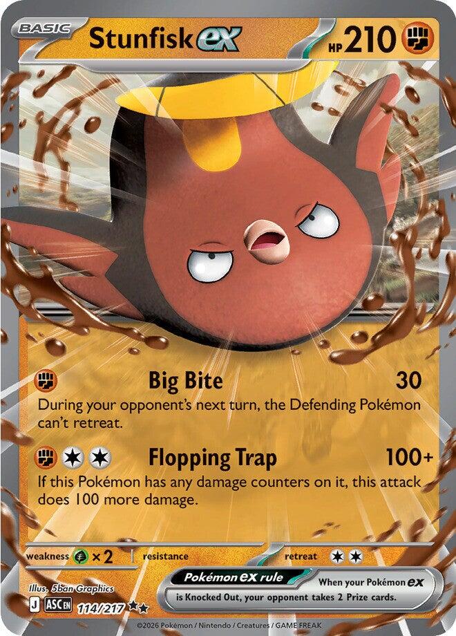Stunfisk ex - 114/217 - Ultra Rare