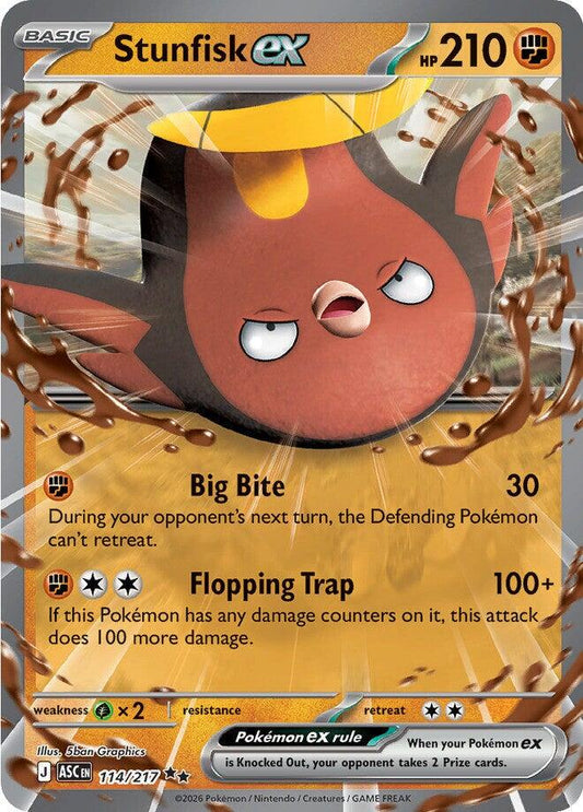 Stunfisk ex - 114/217 - Ultra Rare