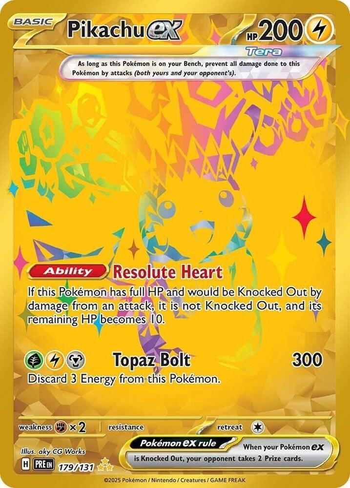 Pikachu ex - 179/131 - Secret Rare Gold