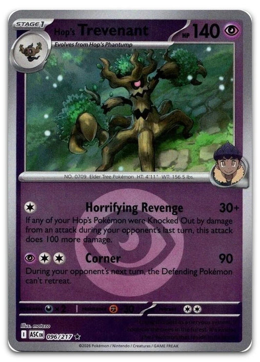 Hop´s Trevenant - 096/217 - Rare reverse Energy Symbol