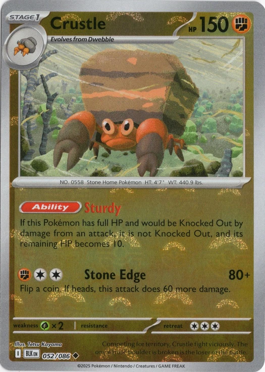 Crustle - 052/086 - Uncommon reverse Pokéball